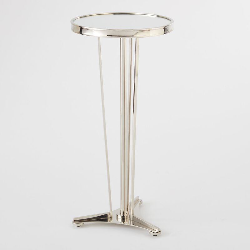 French Moderne Side Table- Silver