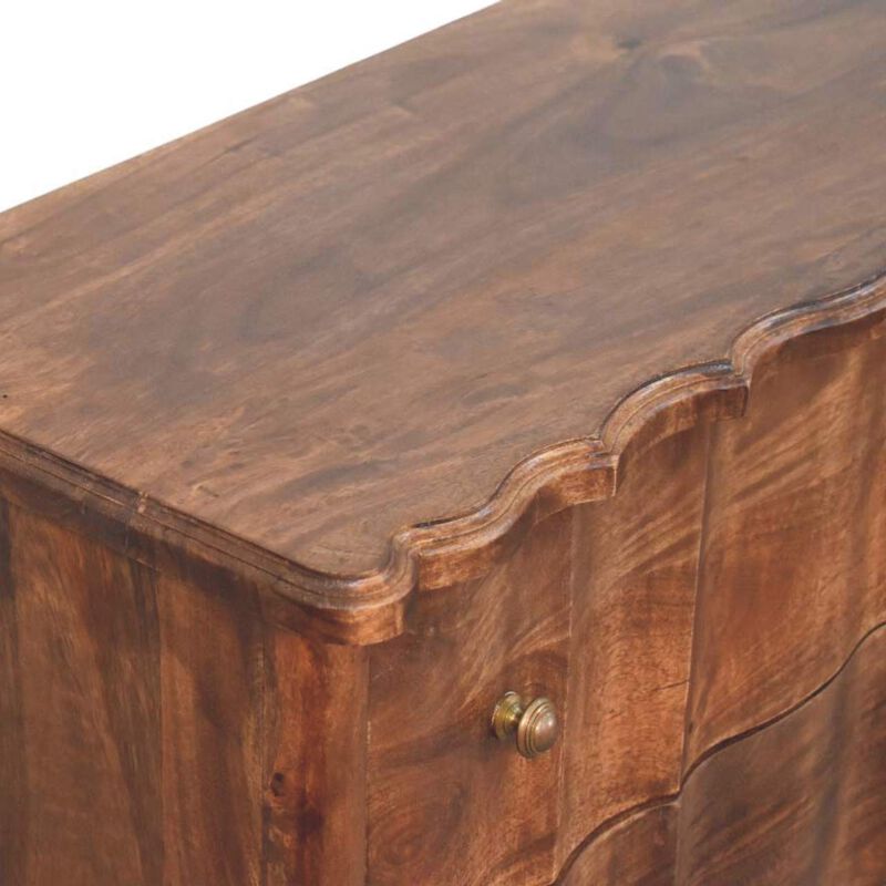 Artisan Furniture Solid Wood Camille Chest,Brown,3-Drawers image number 3
