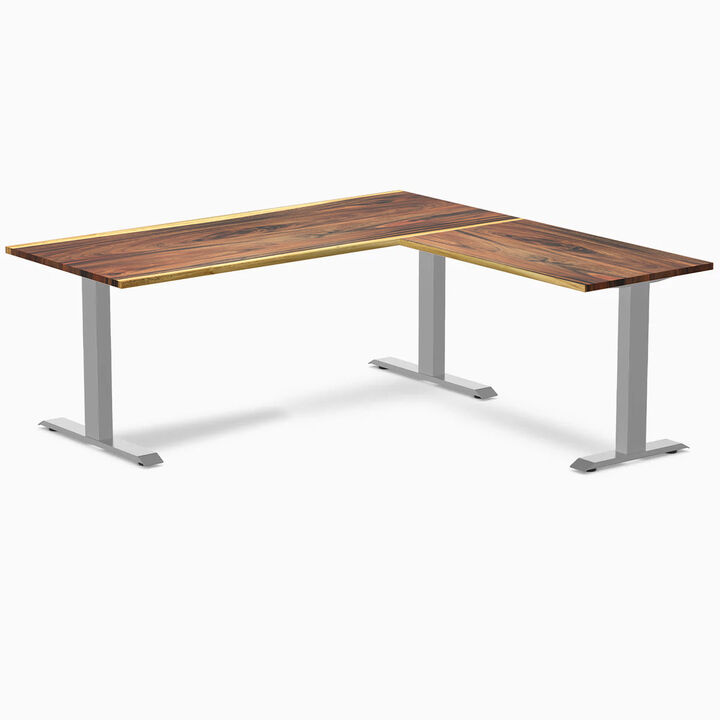 Desky Zero Hardwood L-Shape Office Desk