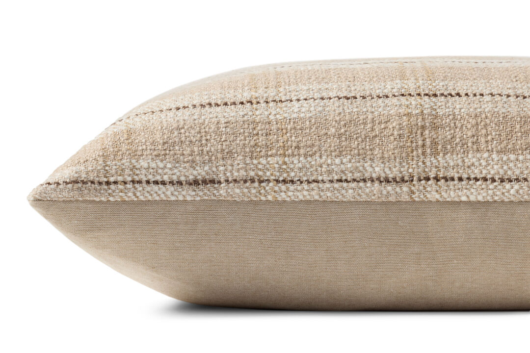 Stockton Sand/Multi 22''x22'' Cover w/Down Pillow