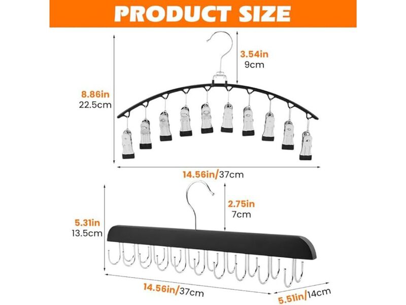 2 Pack Legging Organizer And Bra Hanger,2 In 1 Space Saving Hangers Max 30 Leggi image number 2
