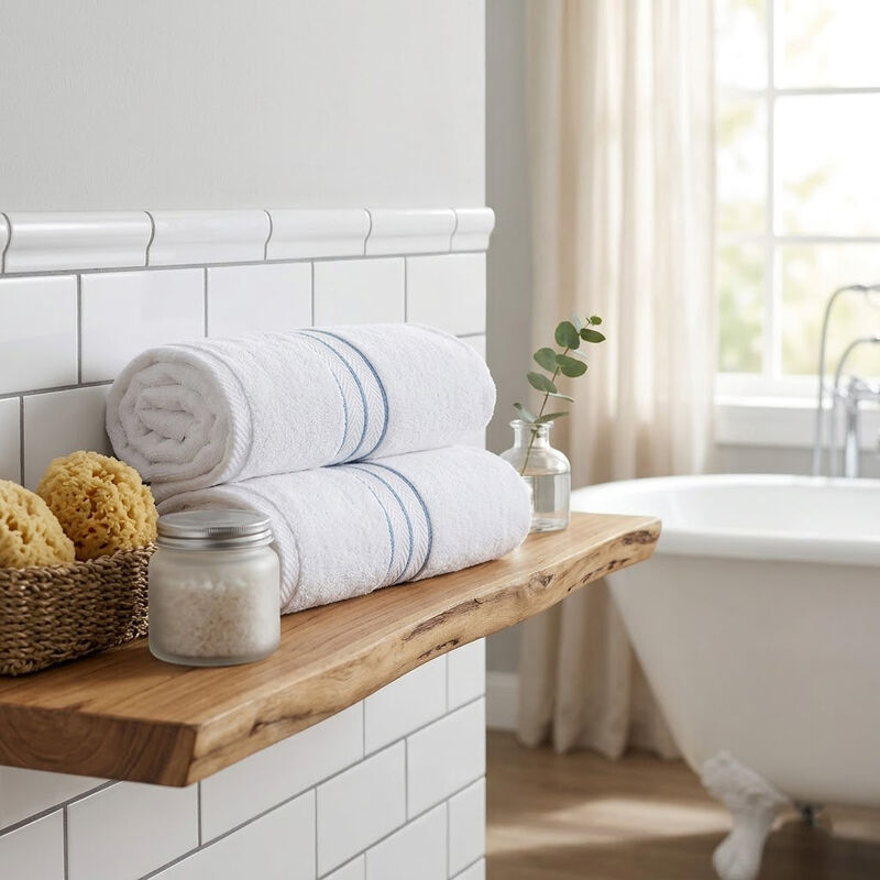 Plush Cotton Bath Sheet 2 Piece for Bathroom and Spa Use image number 1