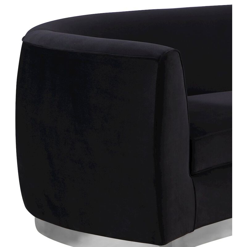 Meridian Furniture Julian Black Velvet Sofa