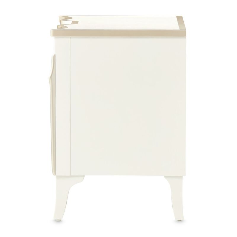 Michael Amini La Marisia Nightstand - Creamy Pearl