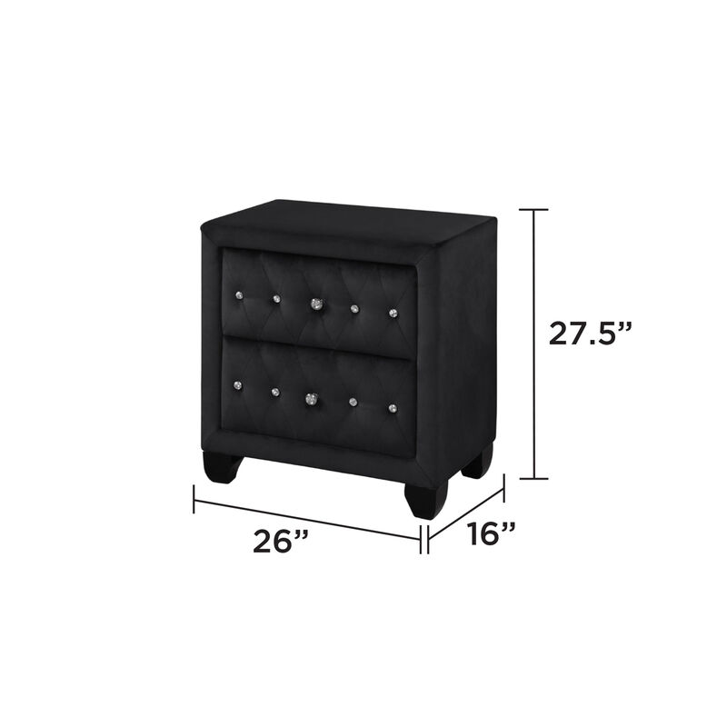 Ceralissiq Tufted 2-Drawer Nightstand image number 2