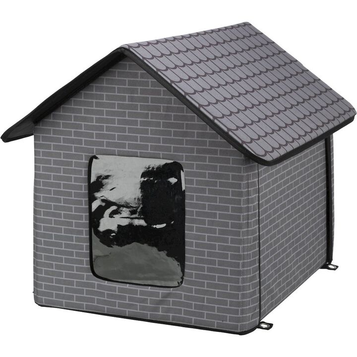 TRIXIE Insulated Outdoor Pet House, Foldable, Waterproof Material