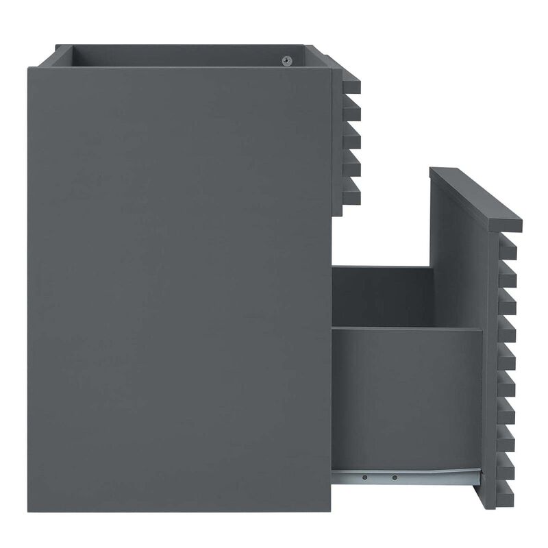 Modway Render 17" MDF Wood Wall-Mount Bathroom Vanity Cabinet in Gray image number 5
