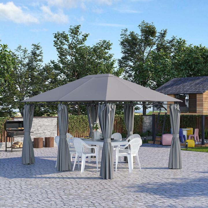 Hivvago 10' x 13' Backyard Gazebo with Sidewalls
