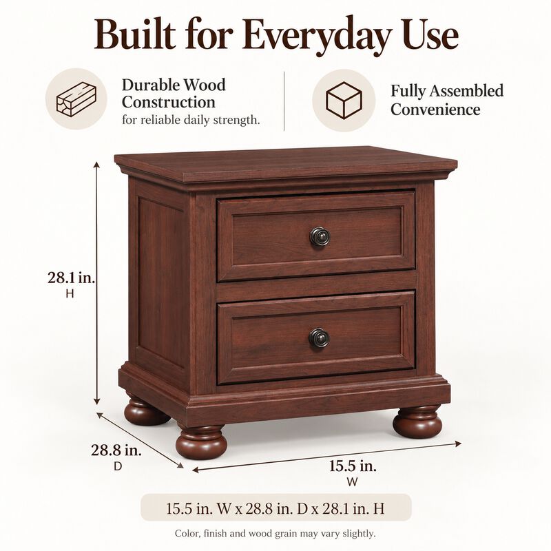 Caldrivique 2-Drawer Nightstand image number 5