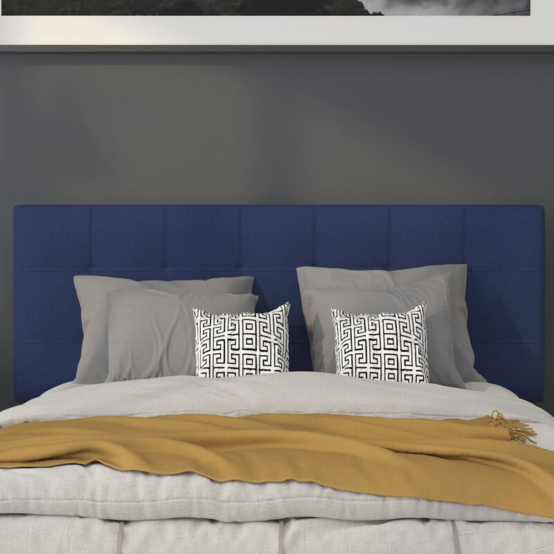 Flash Furniture Tufted Upholstered Full Size Headboard in Navy Fabric image number 8