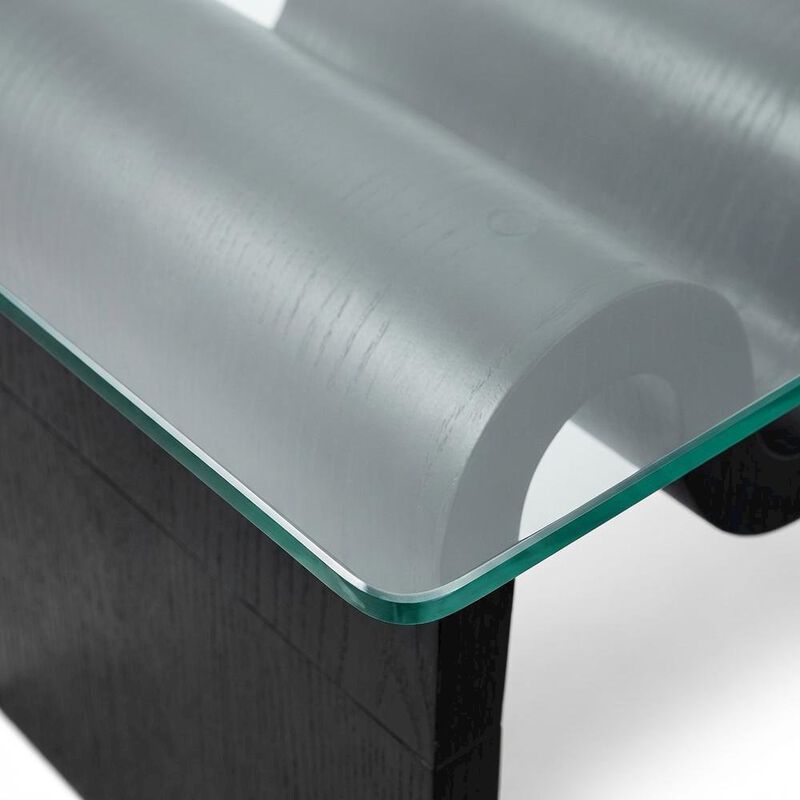 Rectangular Glass Top Coffee Table with Modern Design for Living Room image number 5