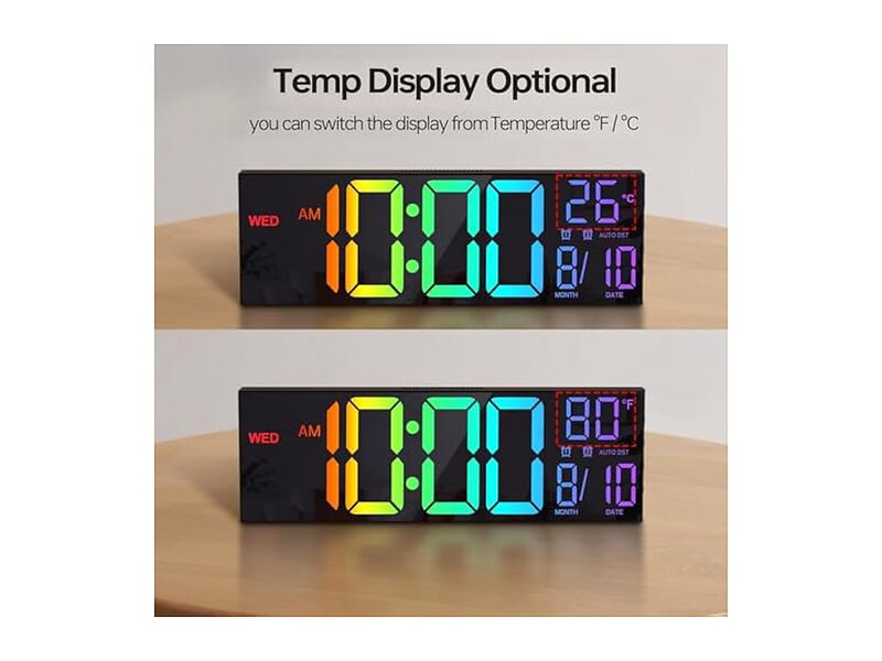Digital Mount Count Down Timer Alarm Wall Clock 1 Inch Living Room Decor image number 3