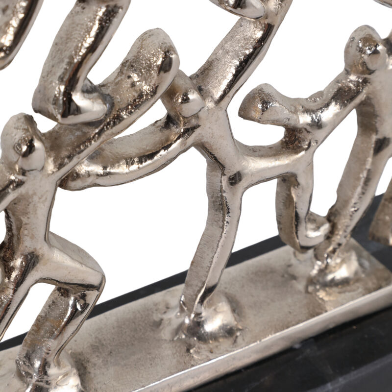 22x13" Party Boys Sculpture, Silver/black image number 5