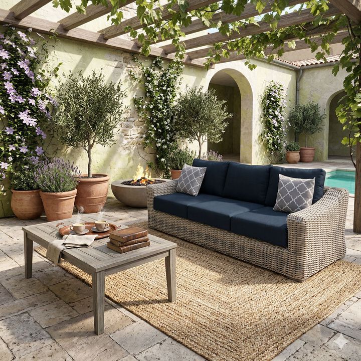 Teva Outdoor Patio Sectional Sofa with Cushions