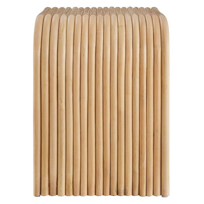 Eve Curved Natural Rattan Side Table image number 3