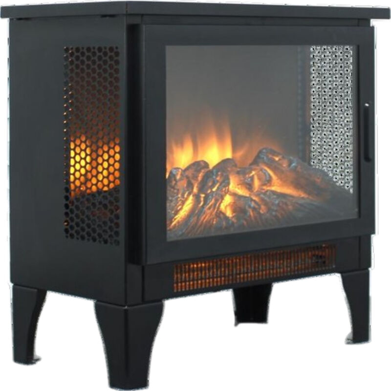 Electric Infrared Quartz Fireplace Stove with 3D Flame, Freestanding Heater for Cozy Rooms