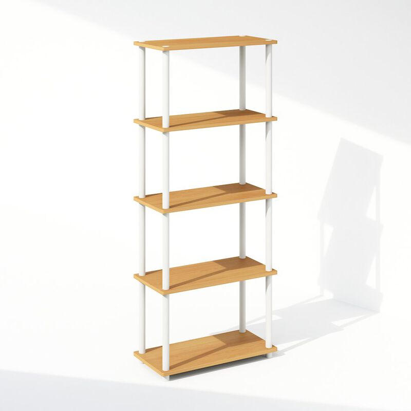 Turn-N-Tube 5-Tier Multipurpose Compact Display Rack, Shelving Unit, Bookcase