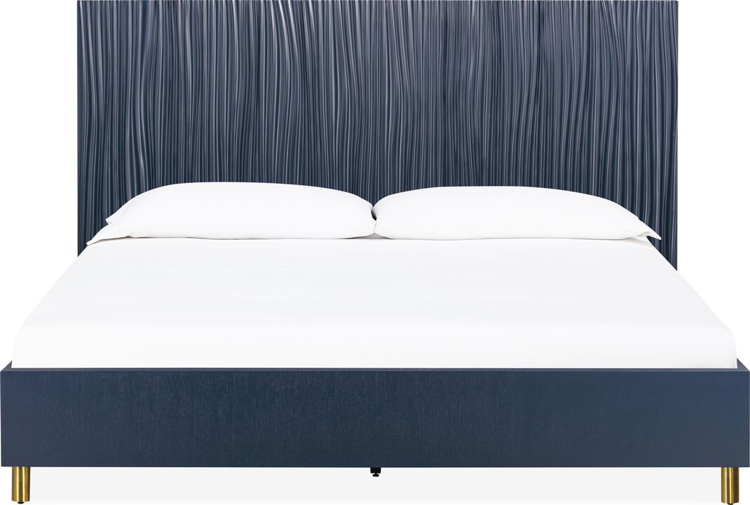 Argento Wave-Patterned Full Bed