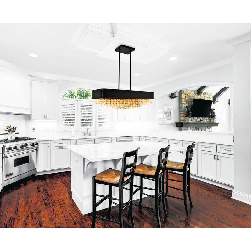 CWI Lighting Medina 10 Light Drum Shade Chandelier With Black Finish