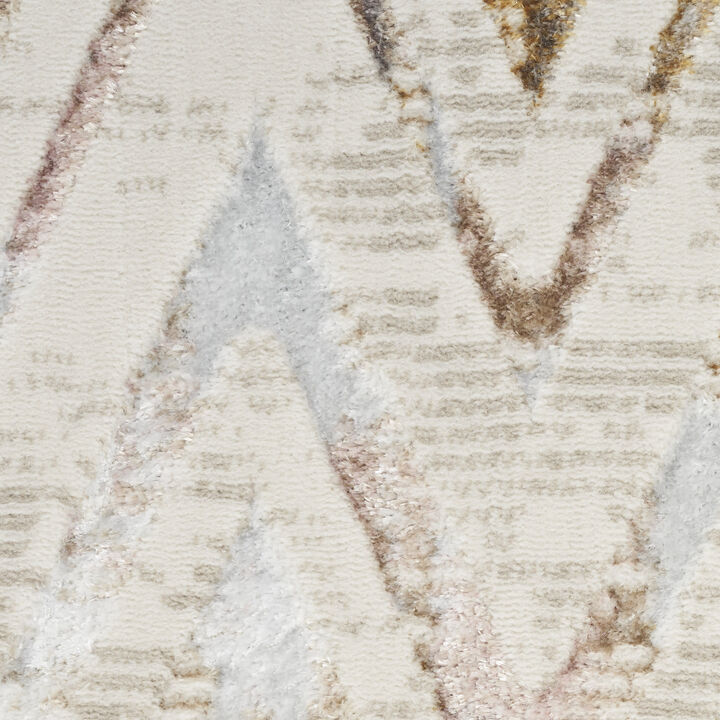 HomeRoots Chevron Distressed Non Skid Area Rug