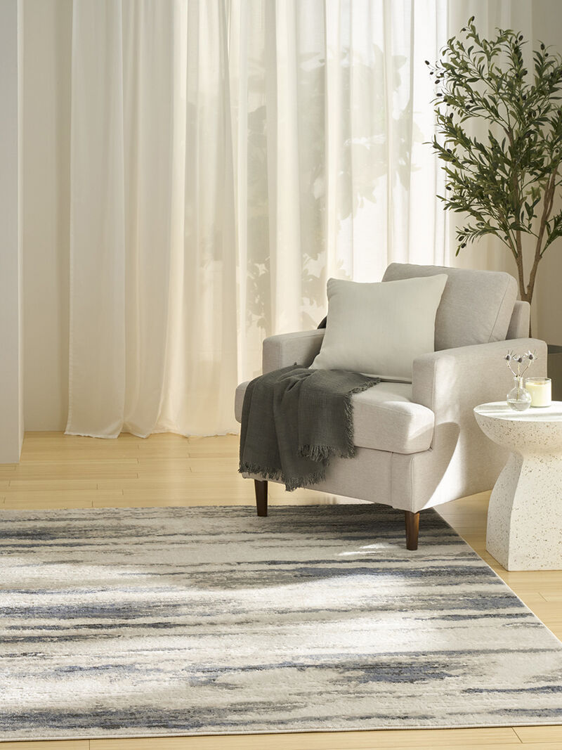 Serenity Home SRH12 Turquoise/Multicolor 3'11" x 5'11" Rug