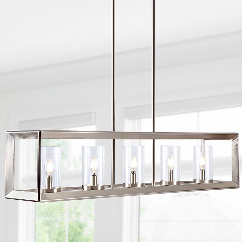 Anna Linear Metal/Glass LED Pendant