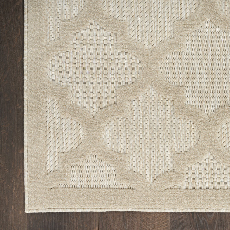 HomeRoots 4' X 6' Cream And Beige Trellis Indoor Outdoor Area Rug image number 2