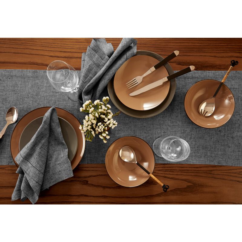 Solino Home Milan 100% Linen Table Runner &ndash; Handcrafted, Machine Washable, Perfect for Holiday and Everyday Dining