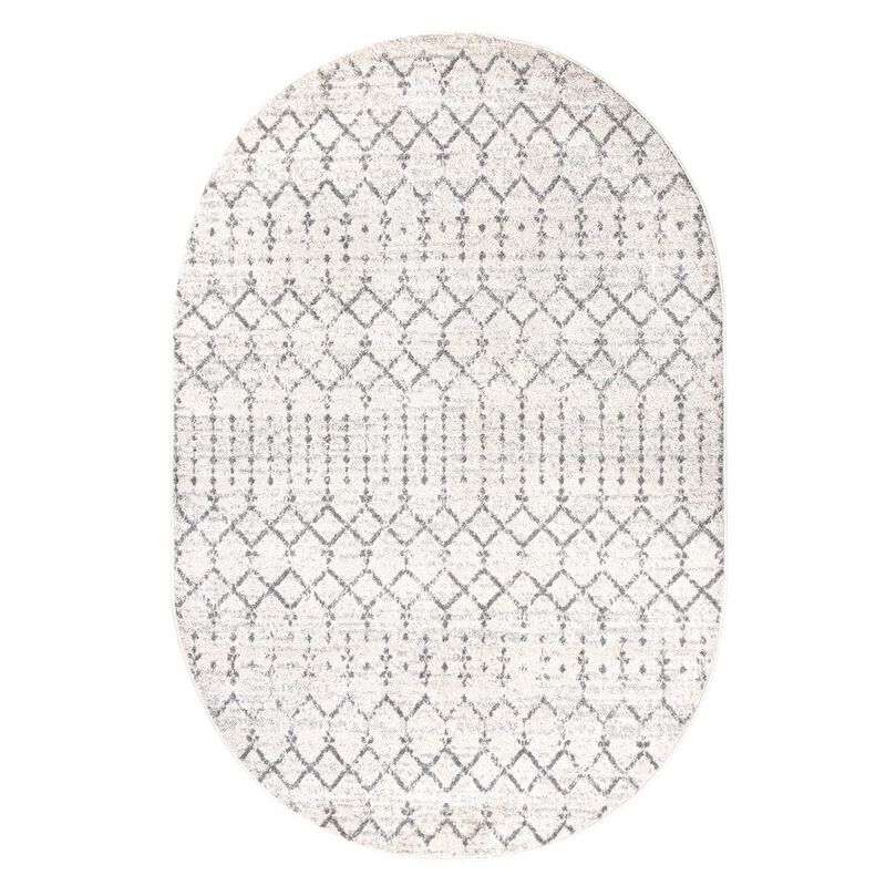 Moroccan Hype Boho Vintage Diamond Oval Area Rug