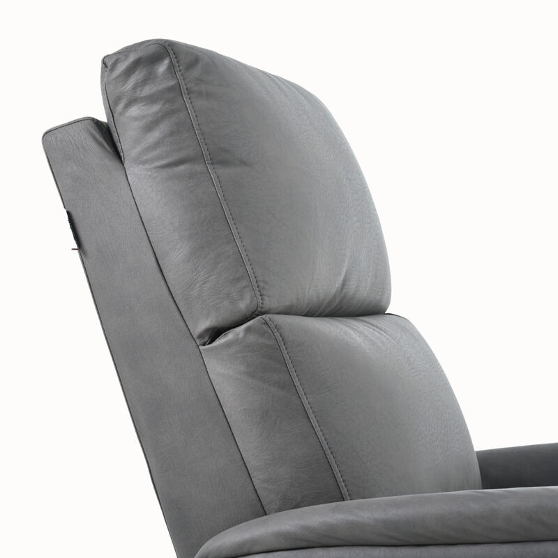 Electric Power Recliner Chair, Reclining Chair for Bedroom Living Room, Small Recliners Home Theater Seating, with USB Ports, Recliner for small space, Dark Gray