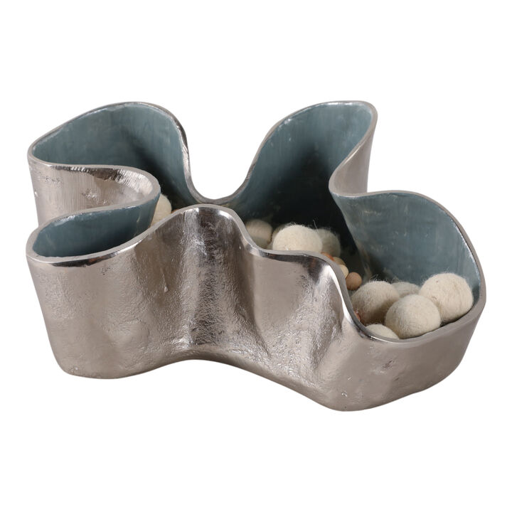 15x12 Wavy Abstract Metal Bowl