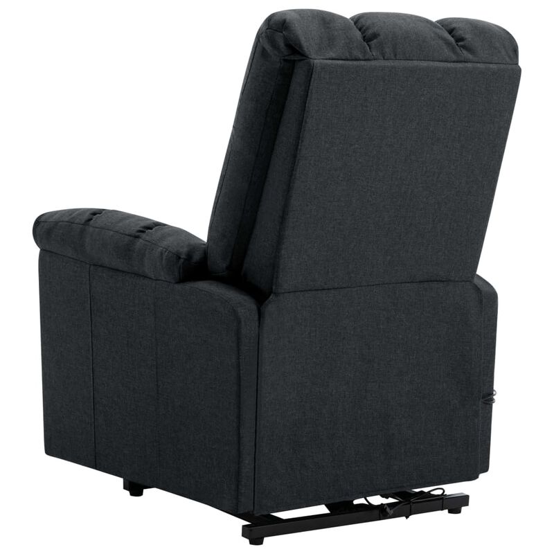 Power Lift Massage Recliner Dark Gray Fabric