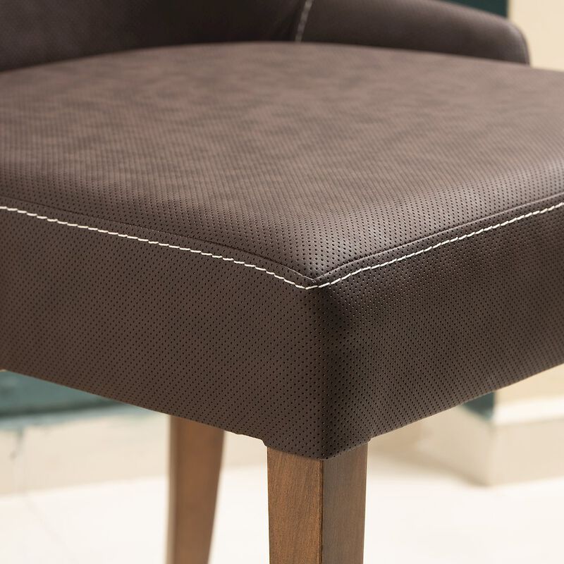 Decorotika Golden Chair-Brown & Walnut