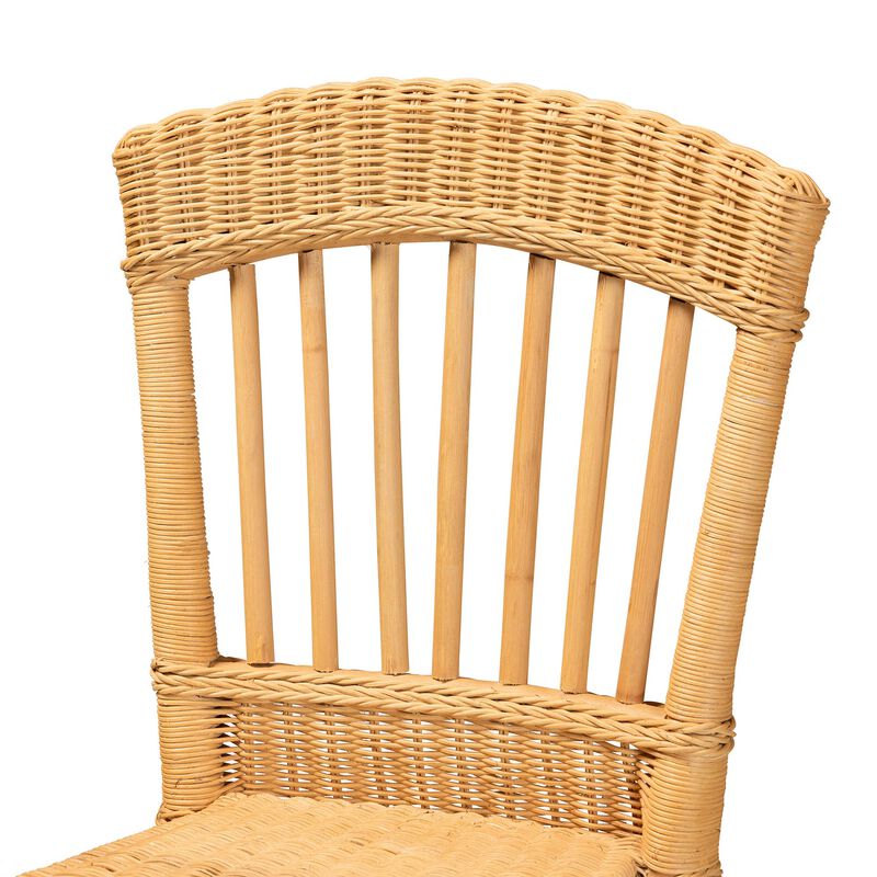 Baxton Studio Barito Modern Bohemian Natural Rattan Counter Stool