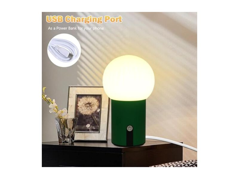 Rechargeable Cordless Dimmable Shower Lamp For Bedroom Bathroom Desk 4000mAh image number 3