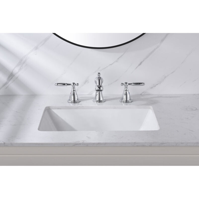 Bothwa Home Vintage-Style Chrome Widespread Bathroom Faucet, 2-Handle Traditional Sink Faucet With Pop-Up Drain Included image number 4