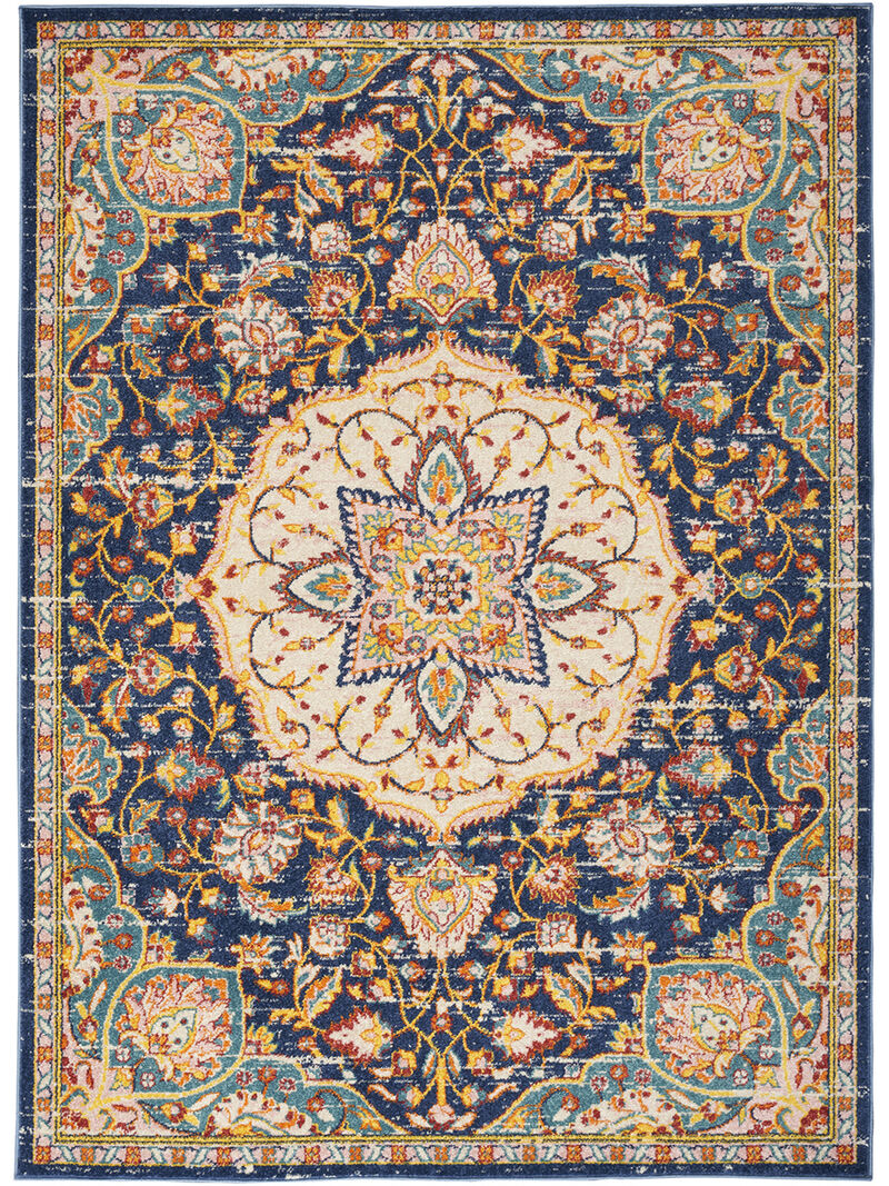 Passion PSN22 Navy/Multicolor 1'10" x 2'10" Rug
