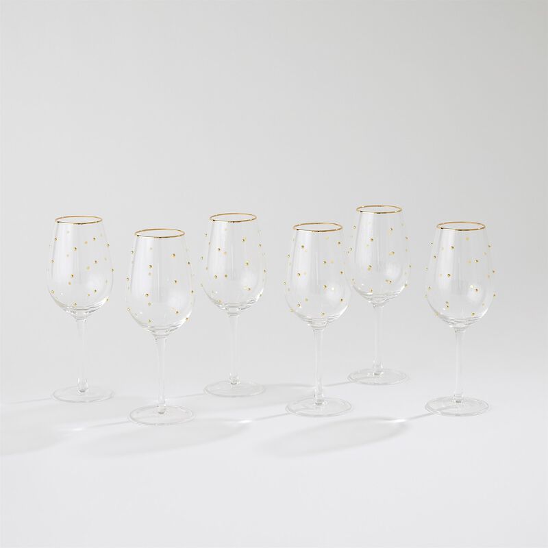 Set of 6 Celebration Wine Glasses
