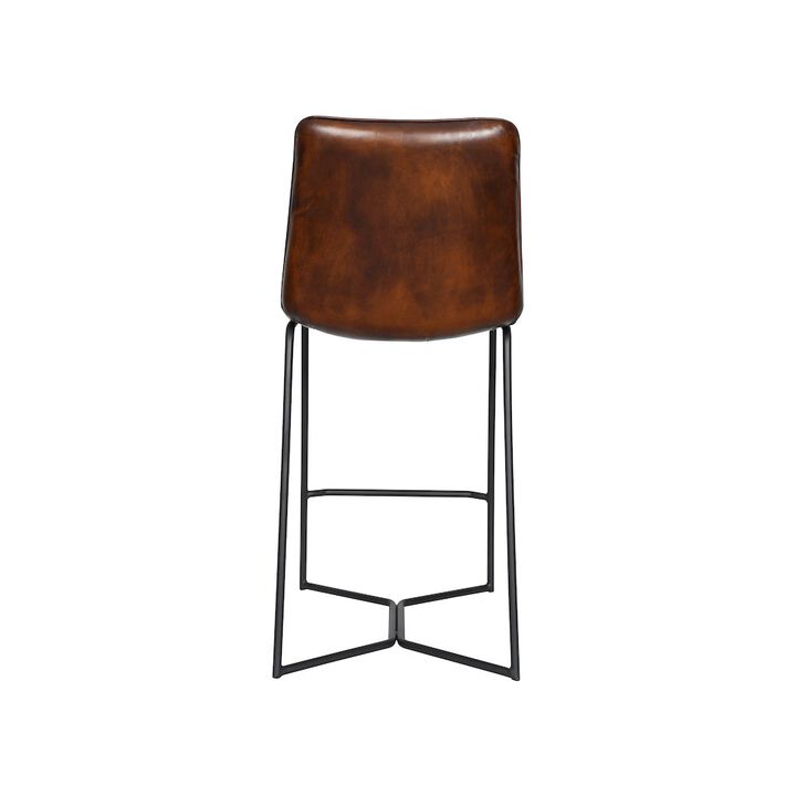 World Interiors Brisbane Morgan Counter Chair in Hand Washed Chestnut