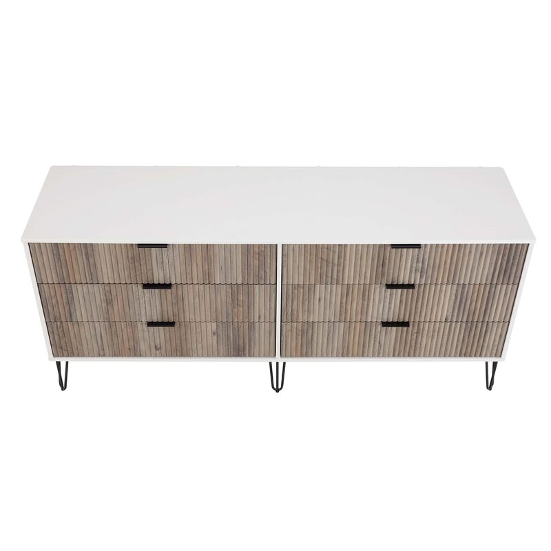 Dumbo Low Dresser in White and Gray