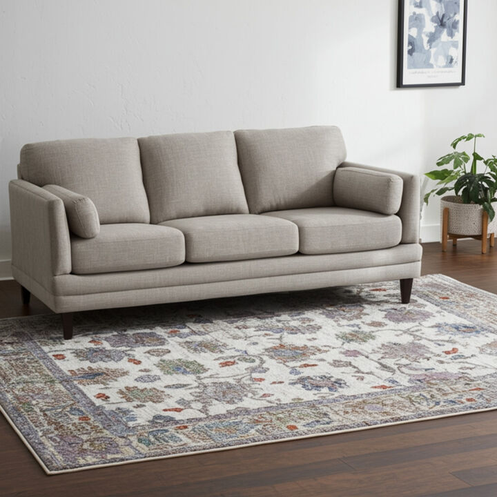 HomeRoots Floral Distressed Area Rug