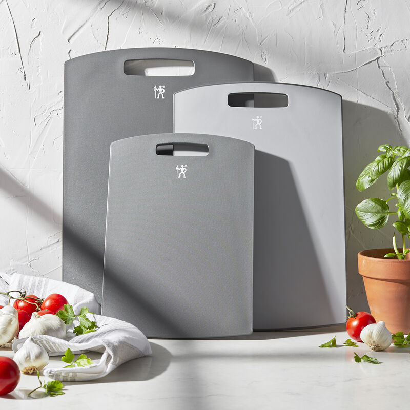 Henckels 3-pc Plastic Cutting Board Set - Grey