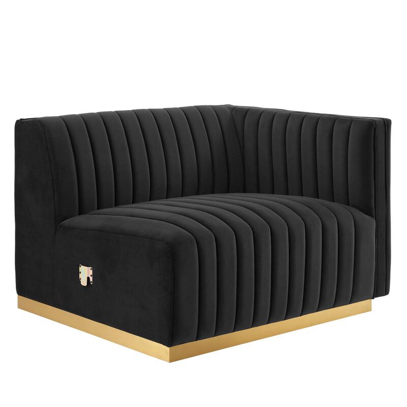 Conjure Channel Tufted Performance Velvet Loveseat image number 7