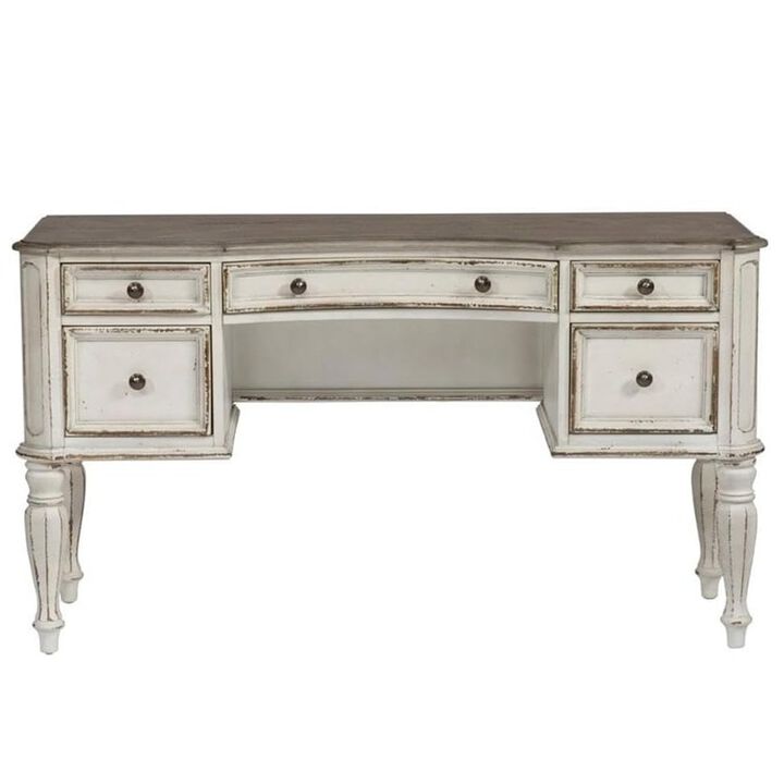 Liberty Furniture Magnolia Manor Vanity Desk in Antique White