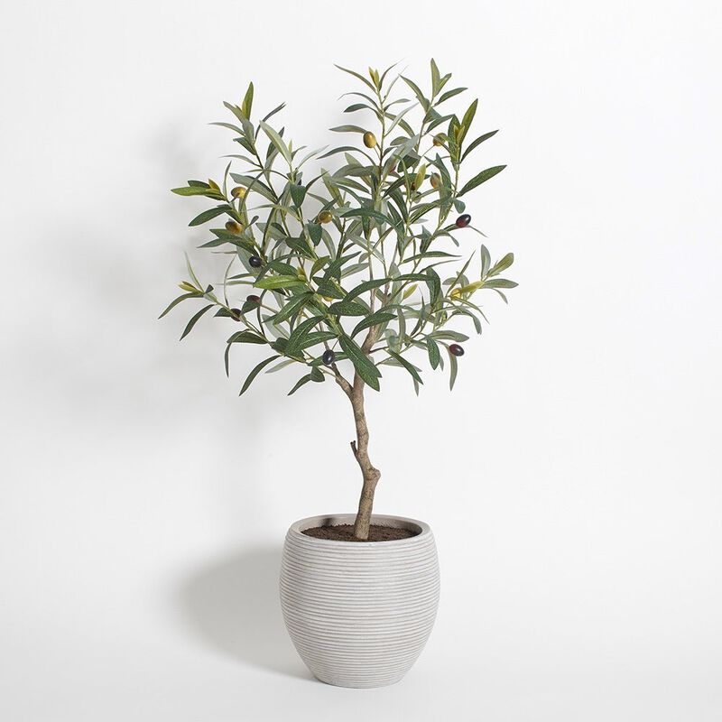 Artificial Olive Topiary Tree with Mediterranean Pot image number 8