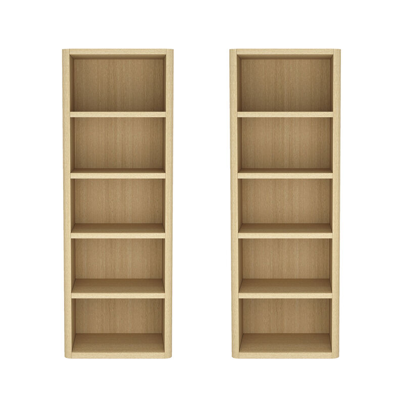 Rivington Neutral Open Bookcase (Set of 2)
