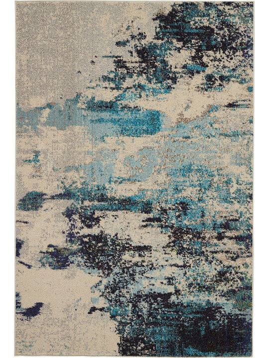 Celestial CES02 Ivory/Blue 3'11" x 5'11" Rug
