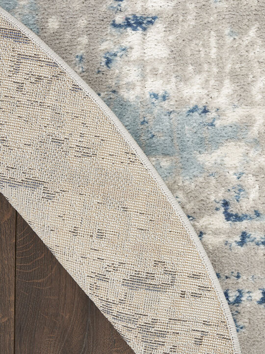 Quarry QUA01 Ivory/Gray/Blue 5'3" x 7'3" Rug