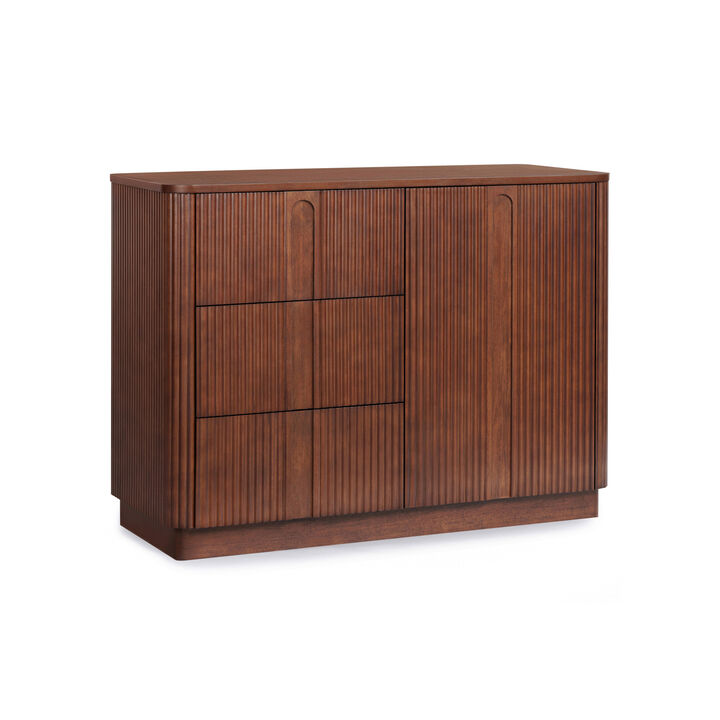 Wooden Sideboard with Adjustable Shelf Storage Cabinet