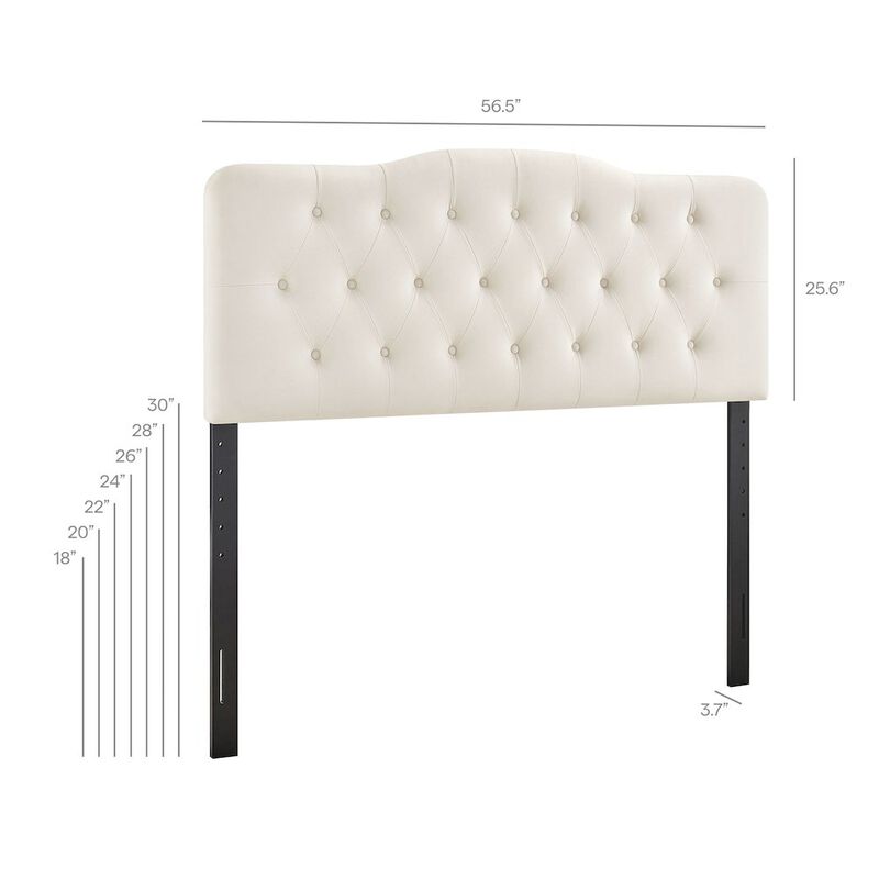Annabel Stain-Resistant Performance Velvet Full Headboard image number 2